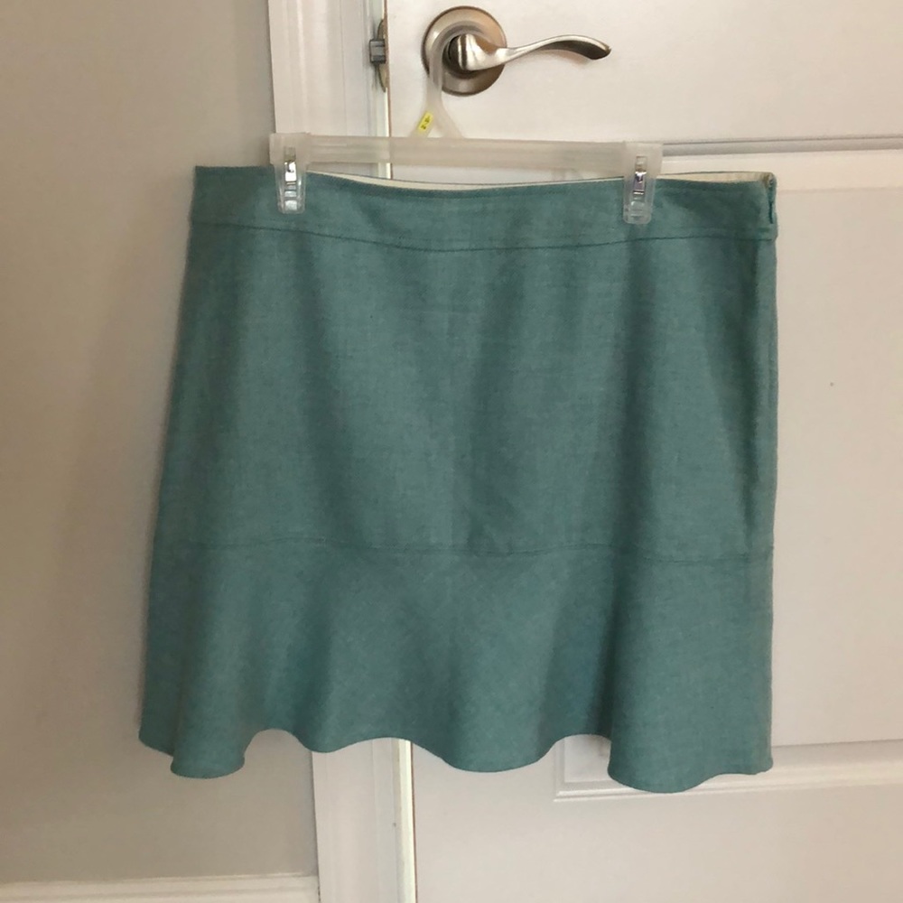 Aqua Wool Gap Skirt
